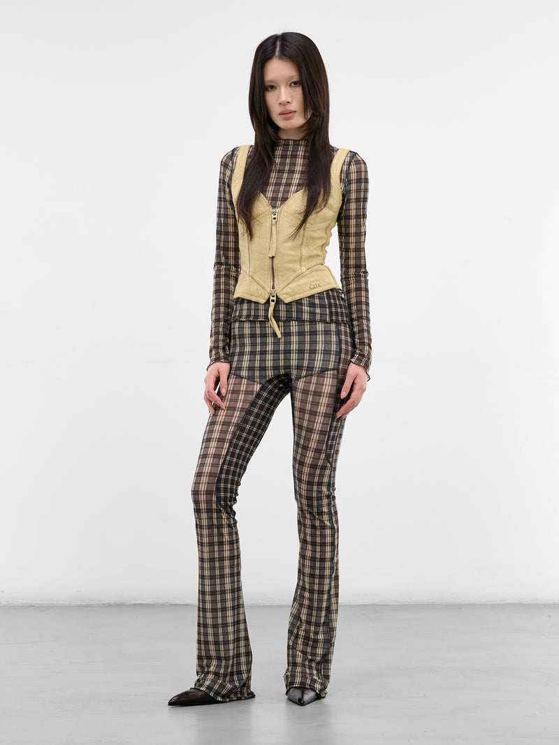 Black Halcyon Mesh Check Leggings (HALE0CC-COMBI-CHECK)