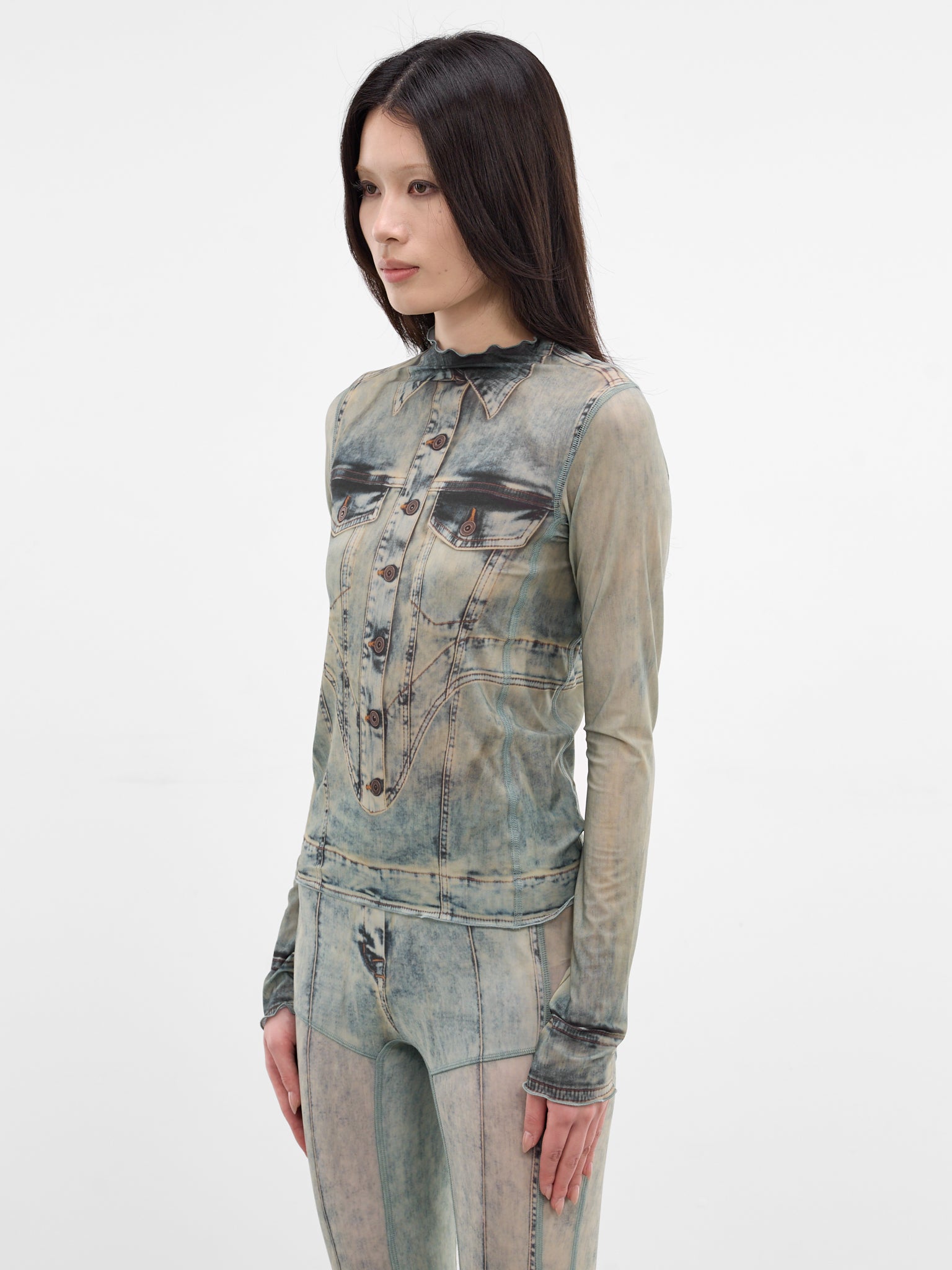 Halcyon Trompe L'oeil Denim Top (HATO0HA-HARLEY)