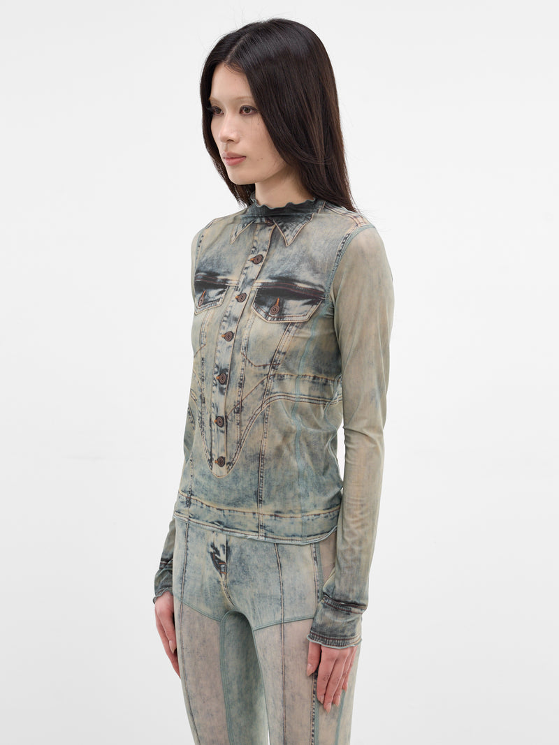Halcyon Trompe L'oeil Denim Top (HATO0HA-HARLEY)