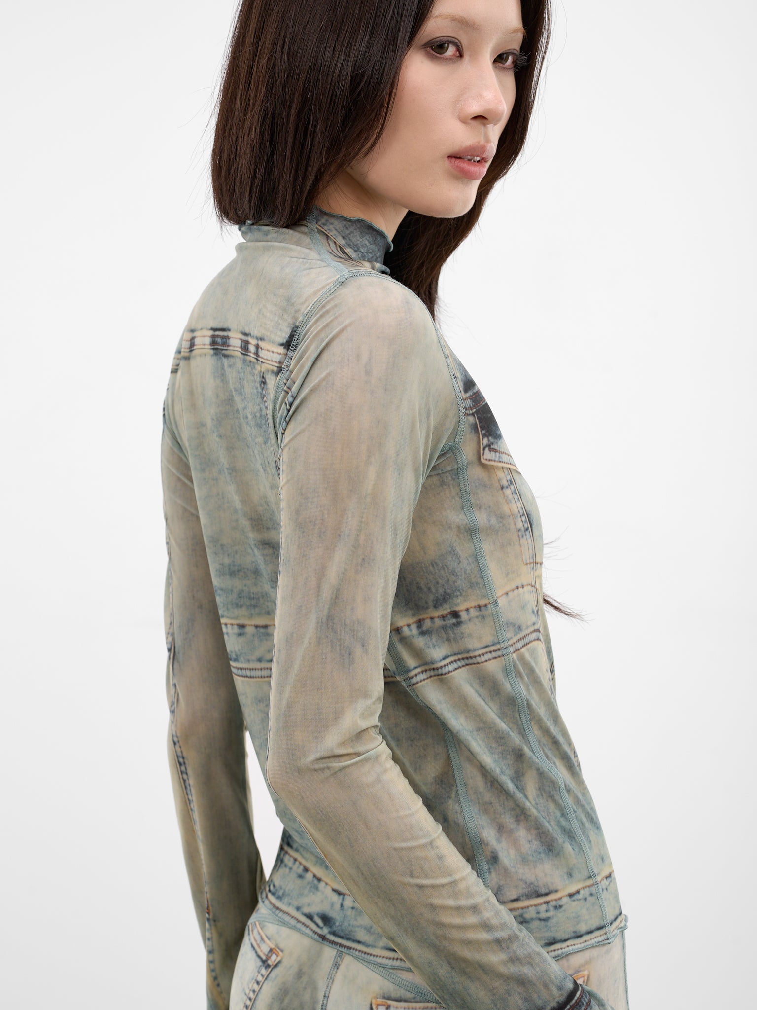 Halcyon Trompe L'oeil Denim Top (HATO0HA-HARLEY)