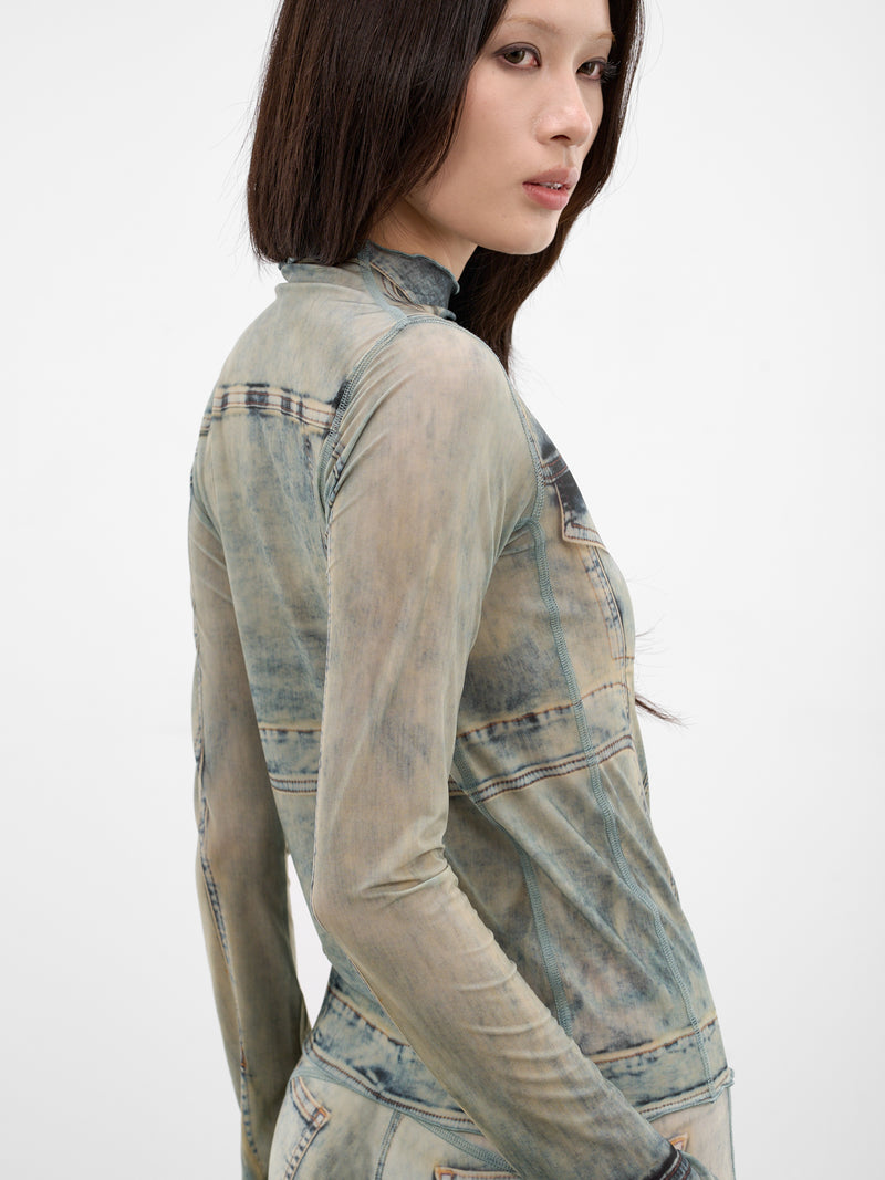 Halcyon Trompe L'oeil Denim Top (HATO0HA-HARLEY)