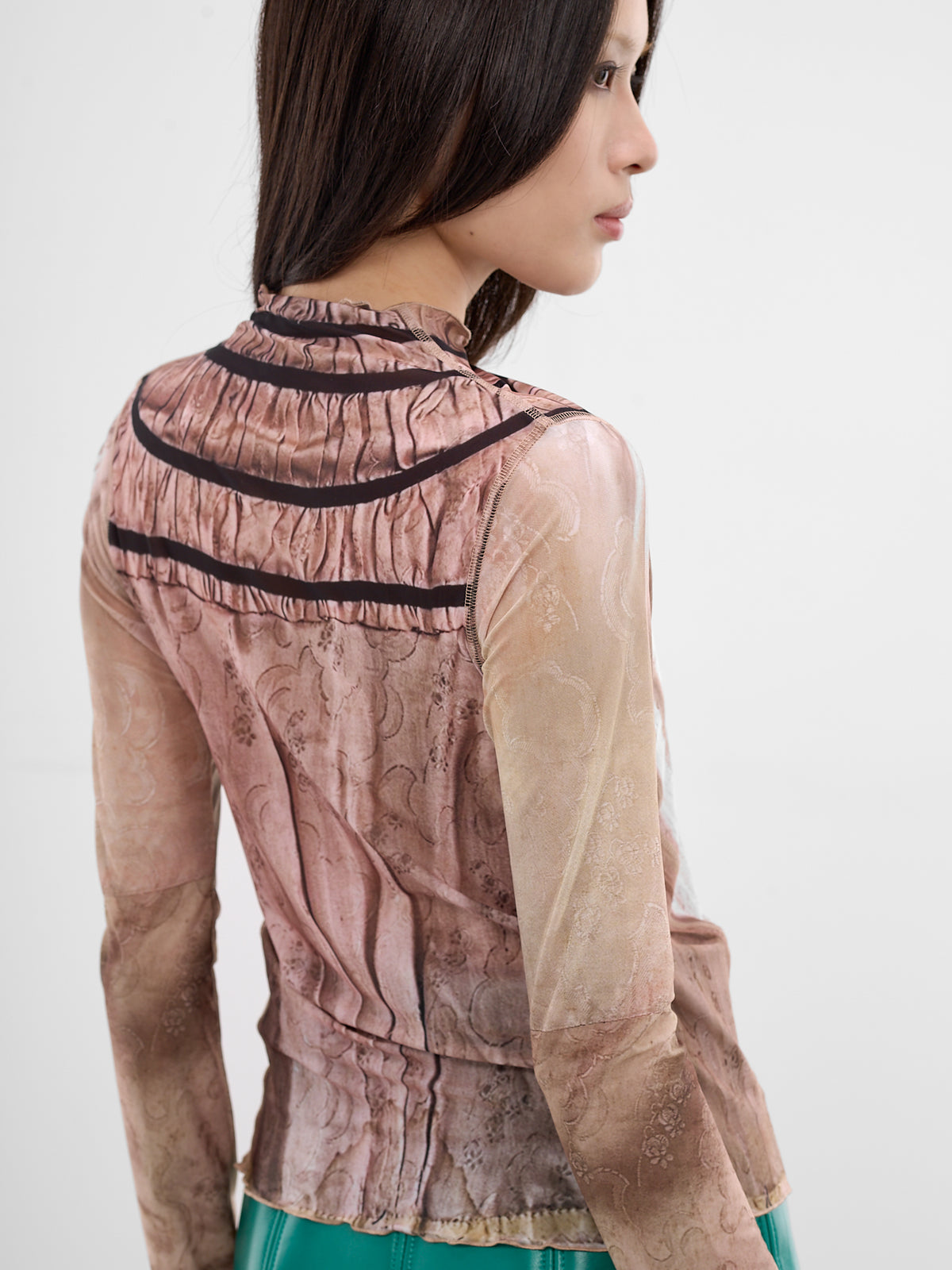 Pink Halcyon Trompe L'oeil Top (HATO0PI-PINK)