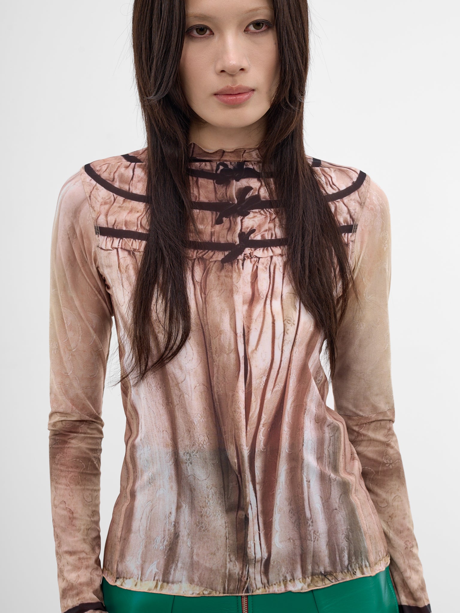 Pink Halcyon Trompe L'oeil Top (HATO0PI-PINK)