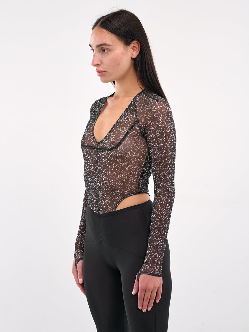 Haze Sheer Bodysuit (HAZLEO0DAISY-DAISY)