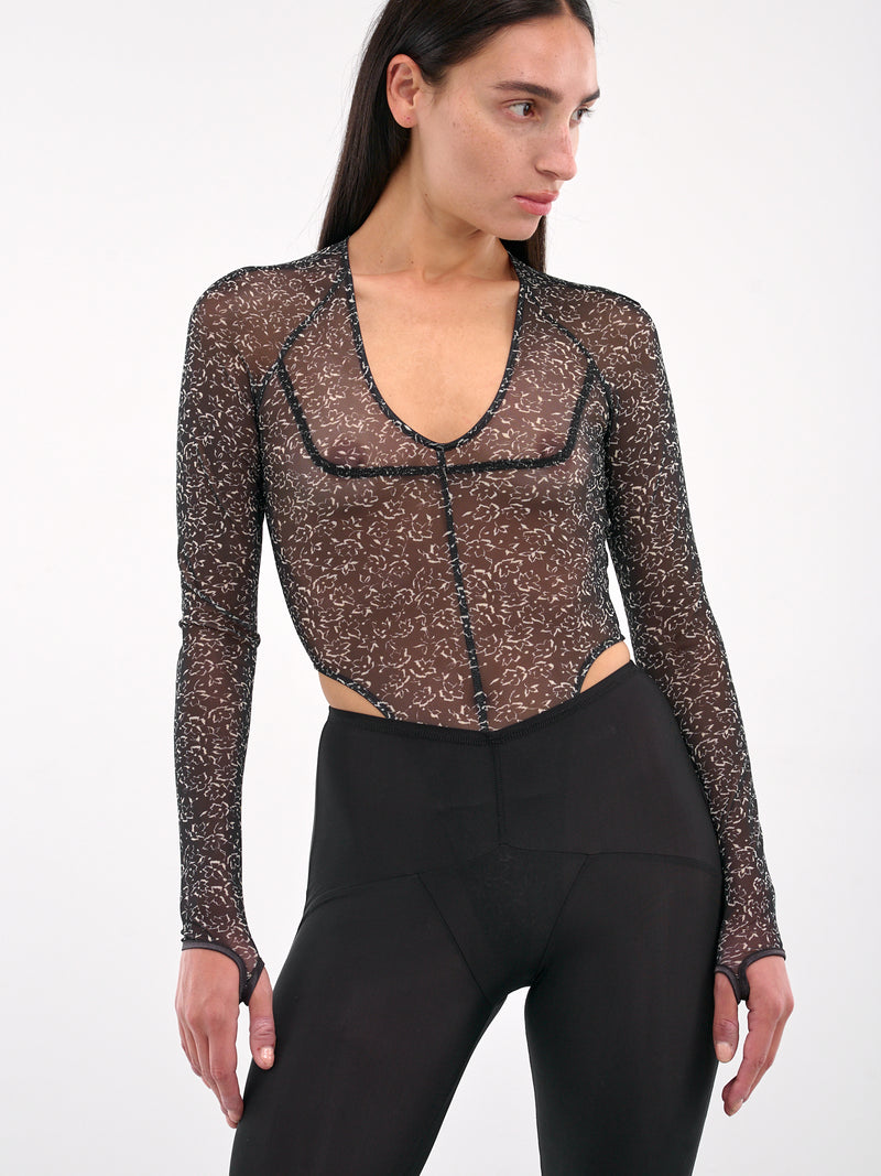 Haze Sheer Bodysuit (HAZLEO0DAISY-DAISY)