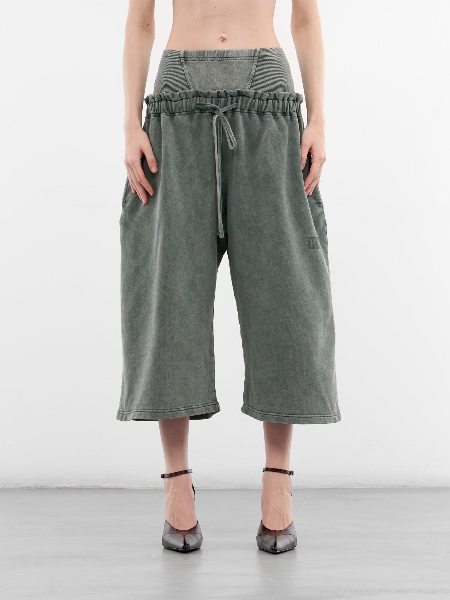 Haze Sage Cropped Cotton Sweatpants (HAZS0SSH-SAGE)