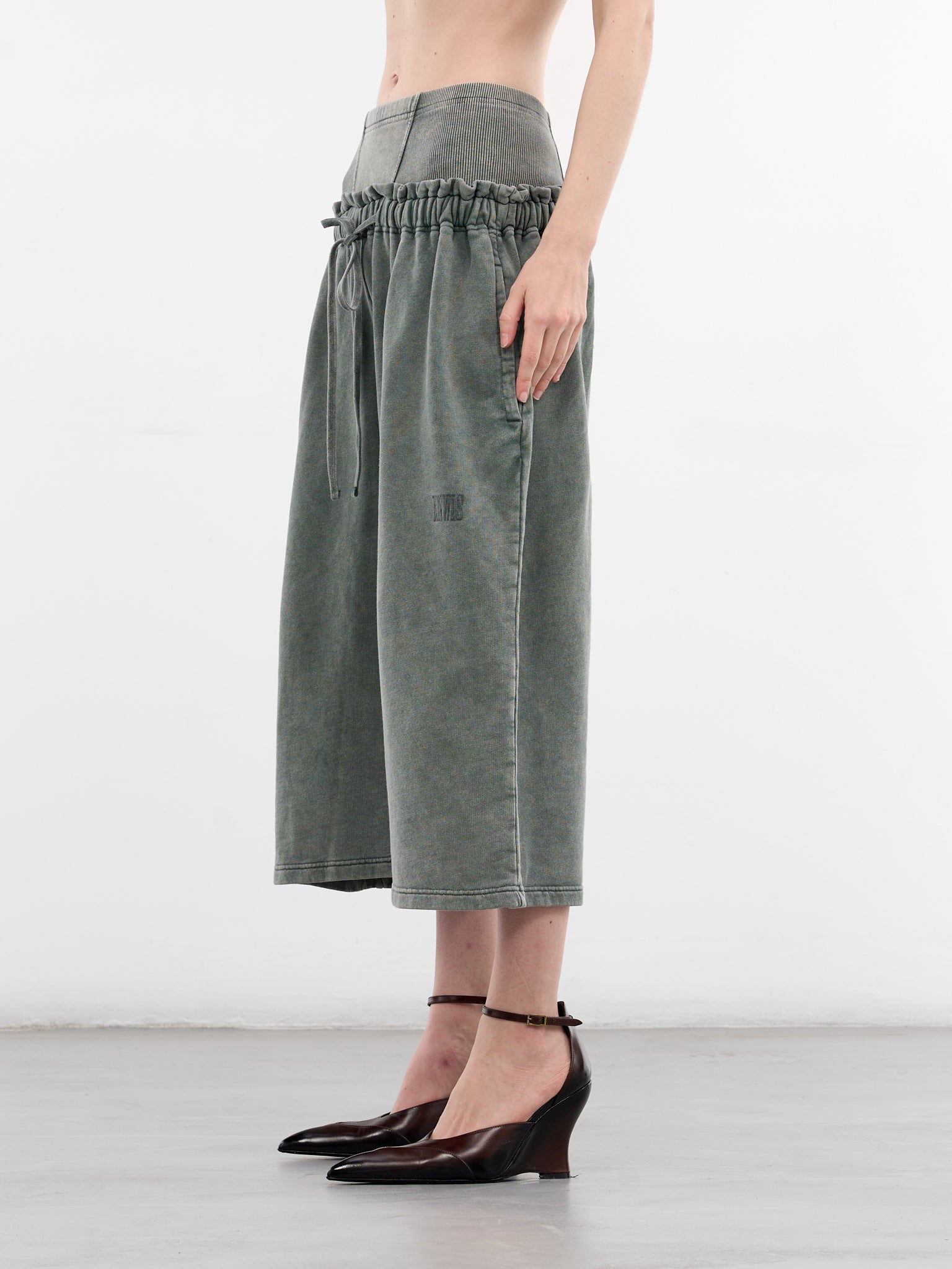 Haze Sage Cropped Cotton Sweatpants (HAZS0SSH-SAGE)