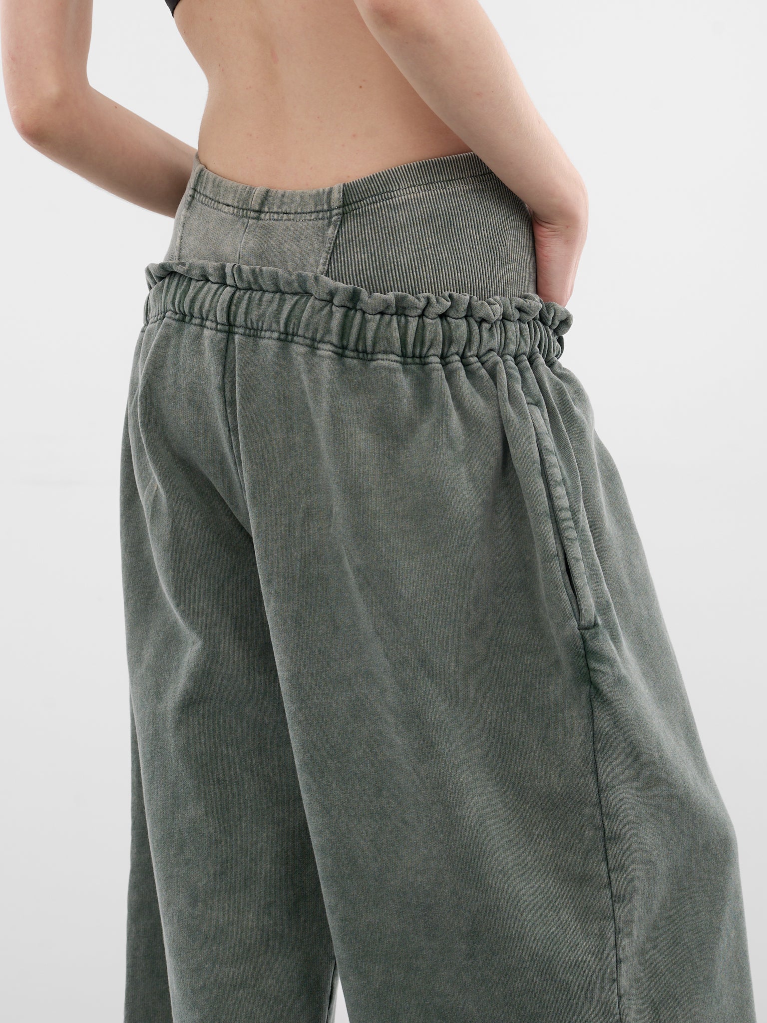 Haze Sage Cropped Cotton Sweatpants (HAZS0SSH-SAGE)