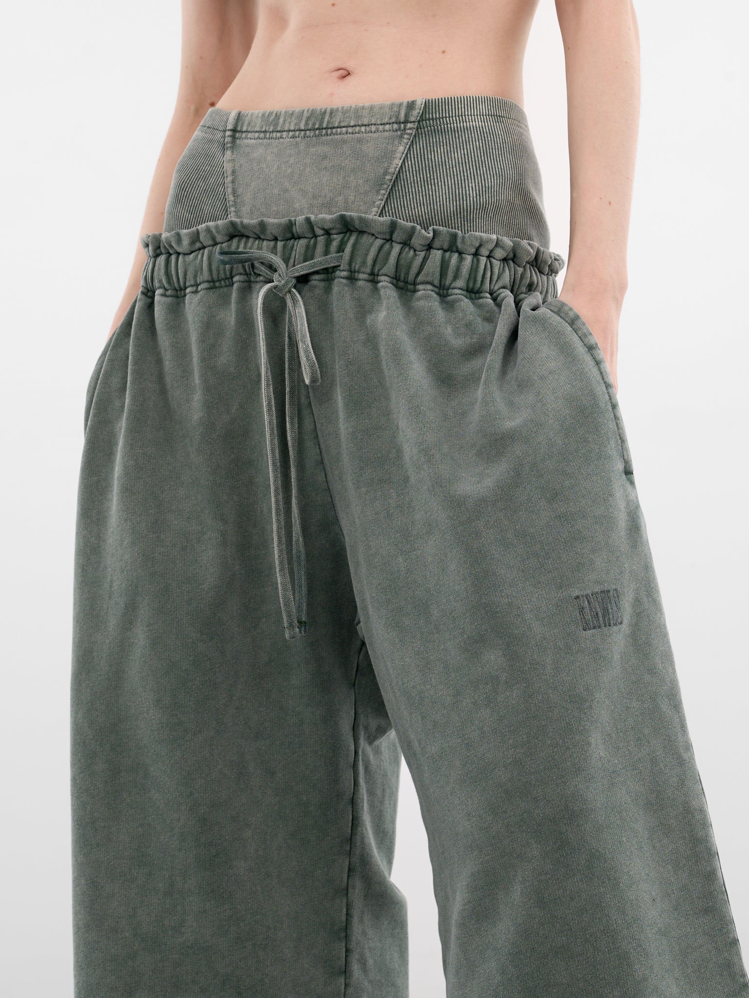 Haze Sage Cropped Cotton Sweatpants (HAZS0SSH-SAGE)