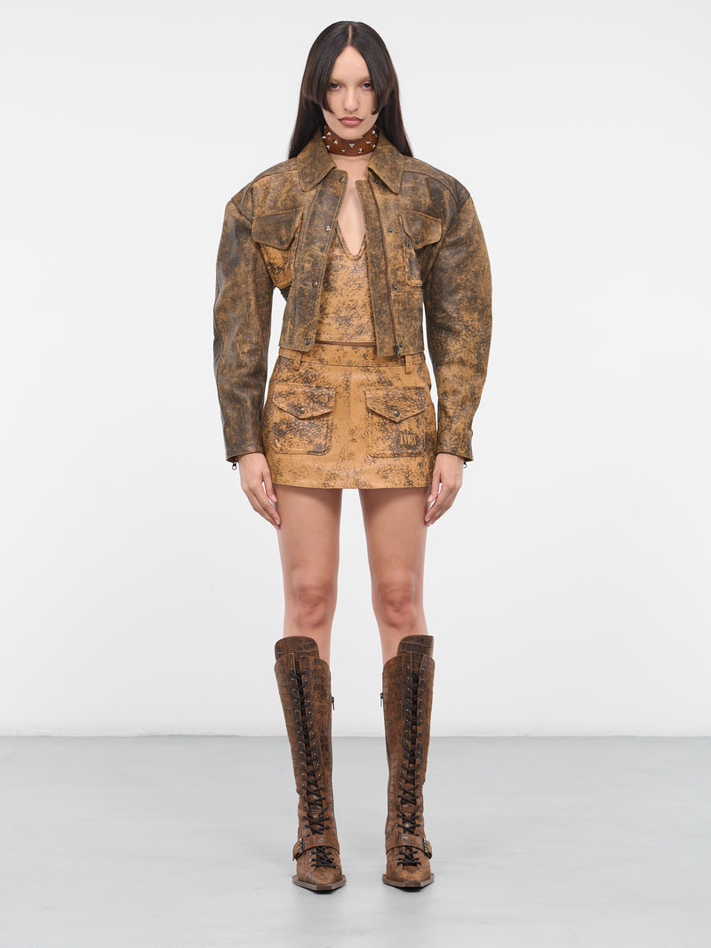 Hellz Skirt (HELLZS0DISB-DISTRESSED-BROWN)