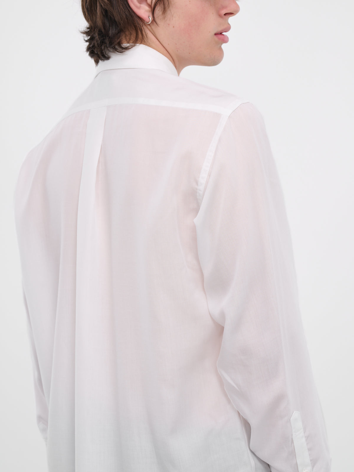 Sheer Classic Poplin Shirt (HJ-B83-250-2-WHITE)