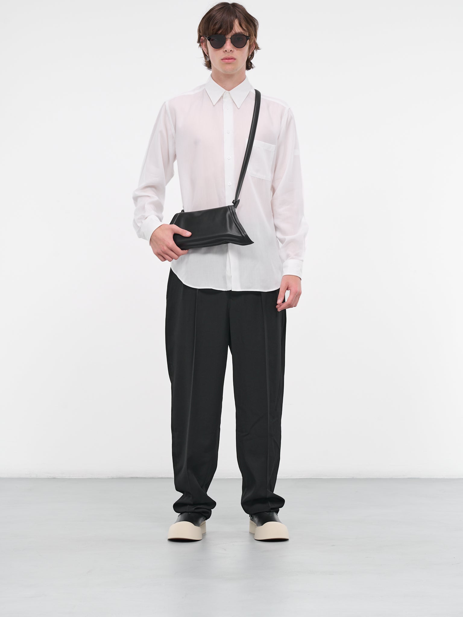 Sheer Classic Poplin Shirt (HJ-B83-250-2-WHITE)