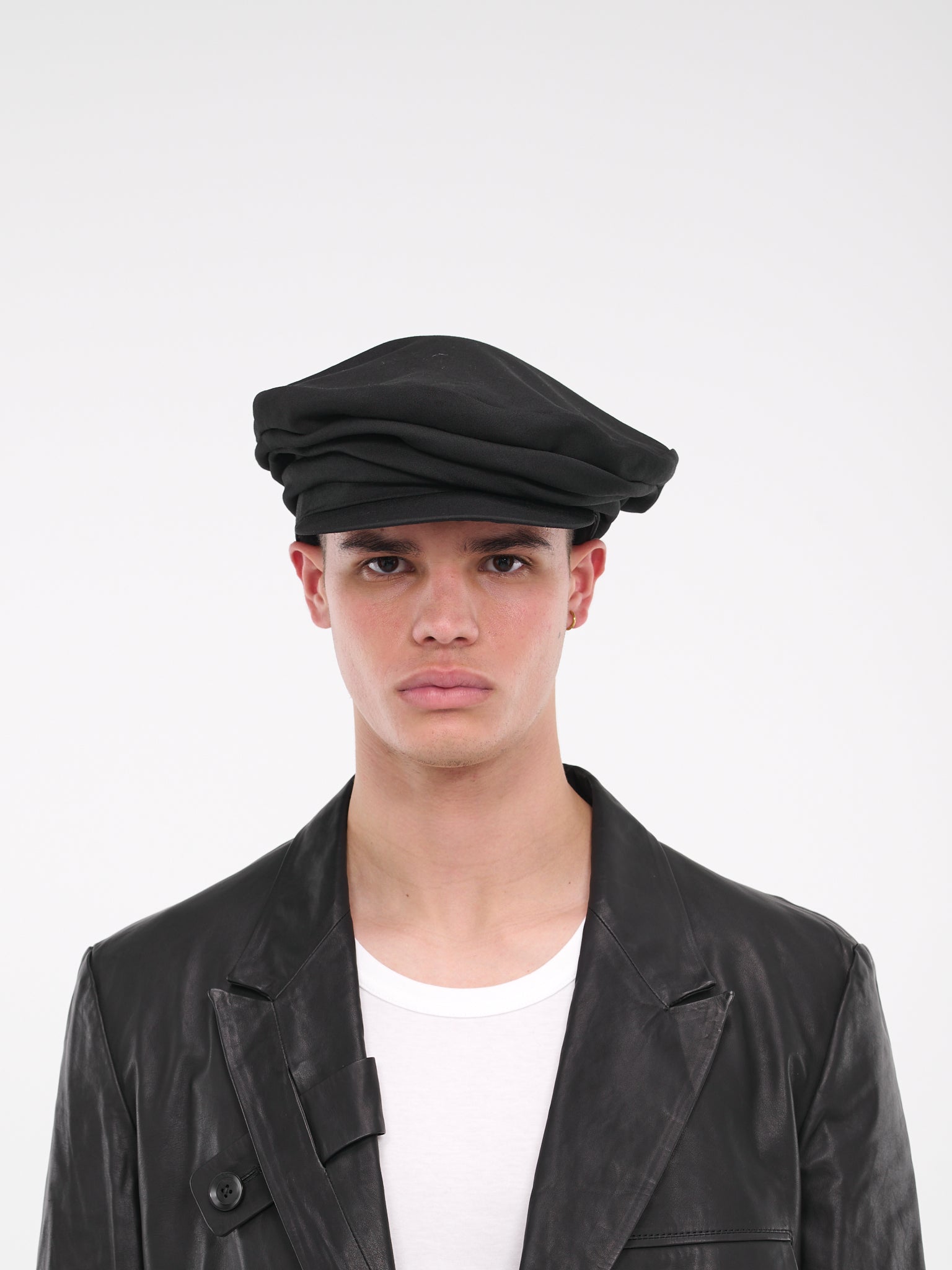 Gabardine Scrunched Work Cap (HJ-H05-100-2-BLACK)