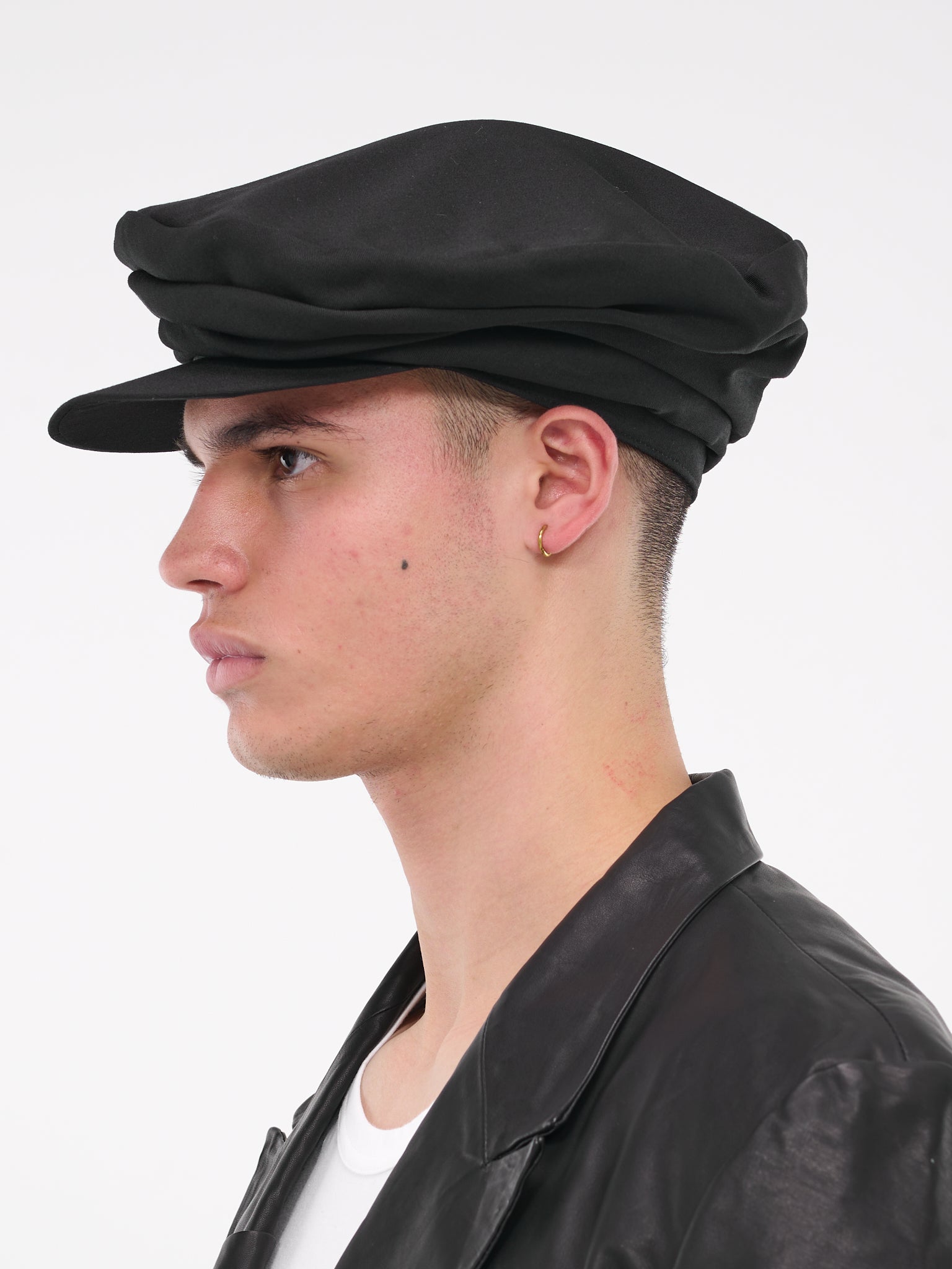 Gabardine Scrunched Work Cap (HJ-H05-100-2-BLACK)