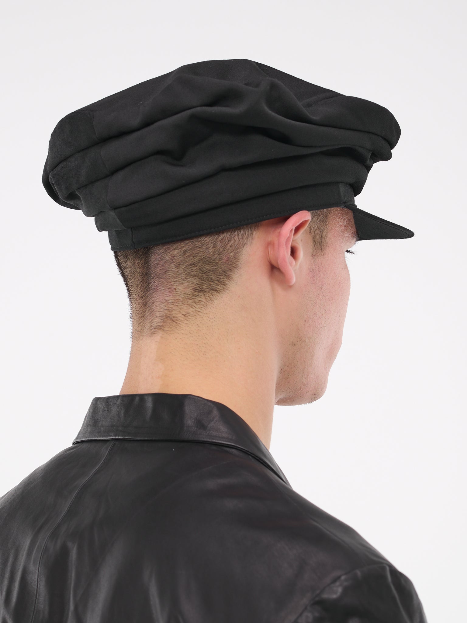 Gabardine Scrunched Work Cap (HJ-H05-100-2-BLACK)