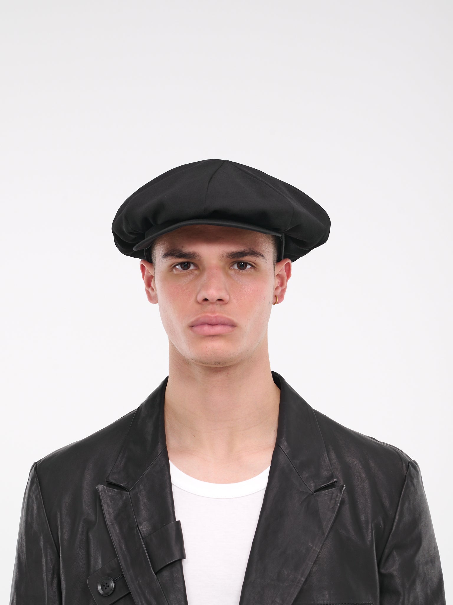Gabardine 8-Panel Casquette (HJ-H08-100-2-BLACK)