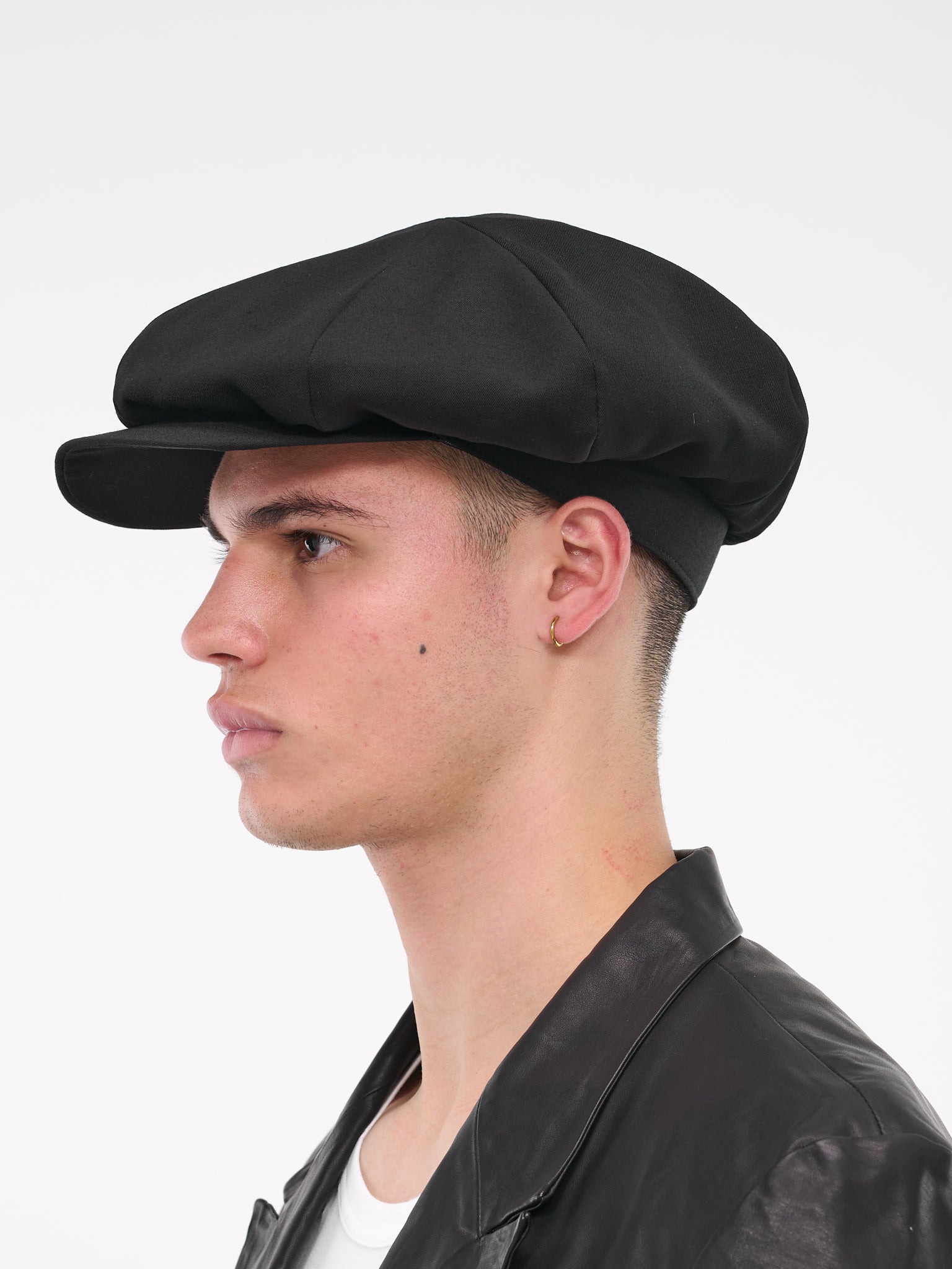 Gabardine 8-Panel Casquette (HJ-H08-100-2-BLACK)