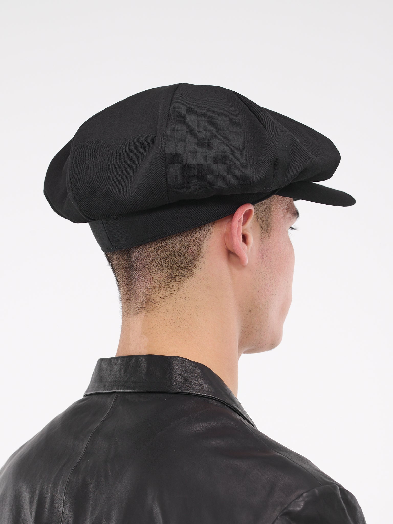 Gabardine 8-Panel Casquette (HJ-H08-100-2-BLACK)
