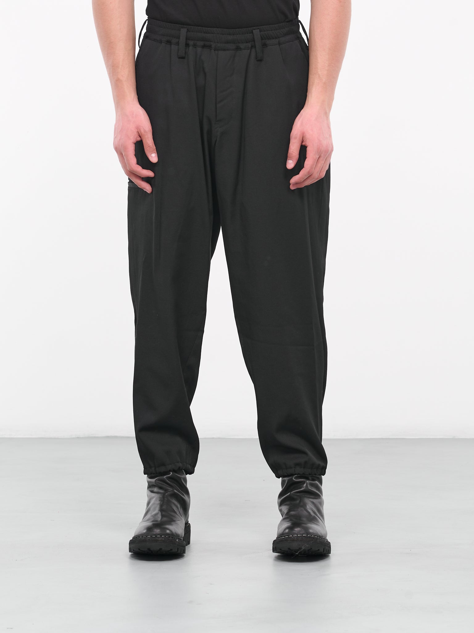 Wool Gabardine Pants (HJ-P02-140-1-BLACK)
