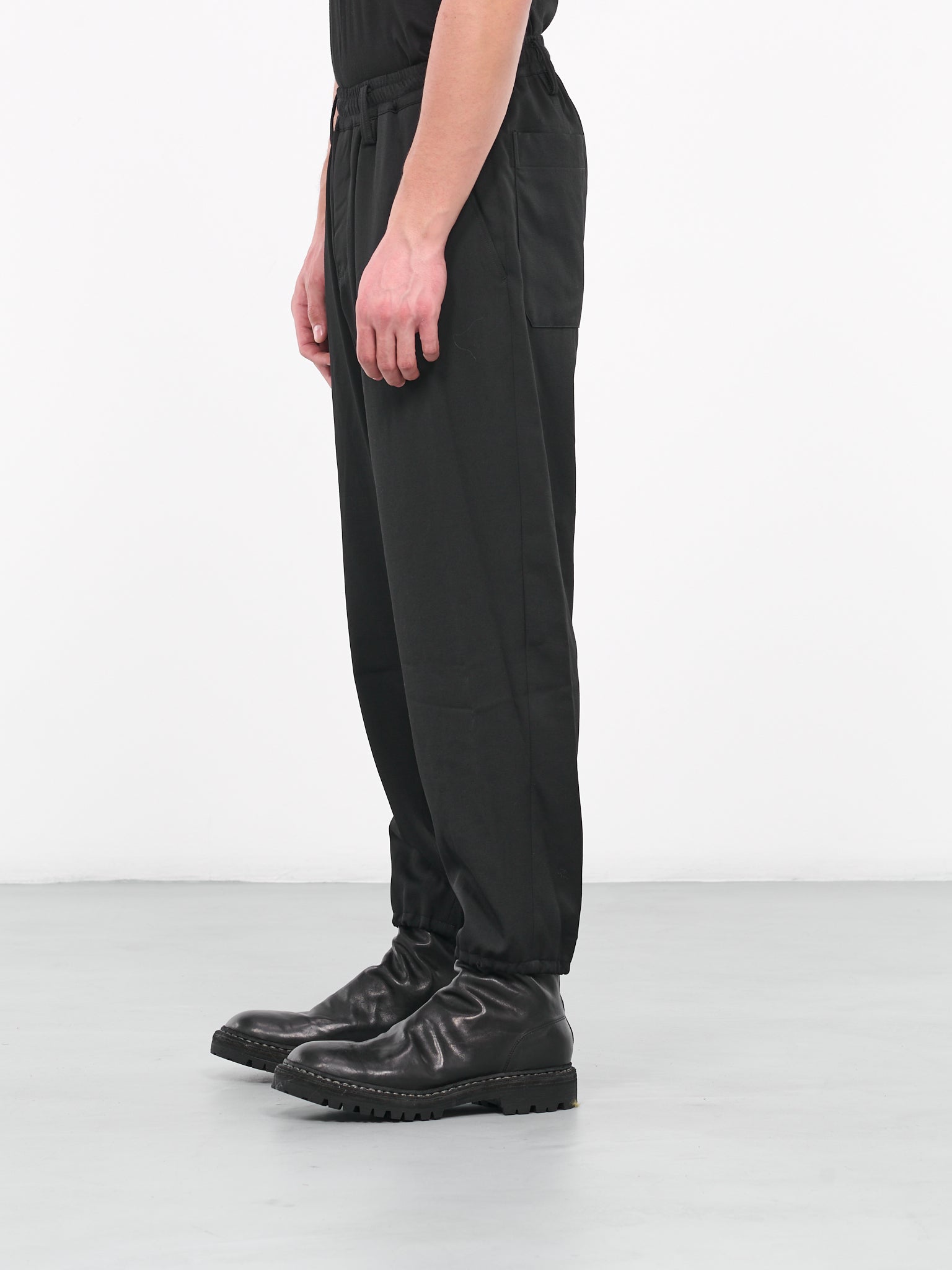 Wool Gabardine Pants (HJ-P02-140-1-BLACK)