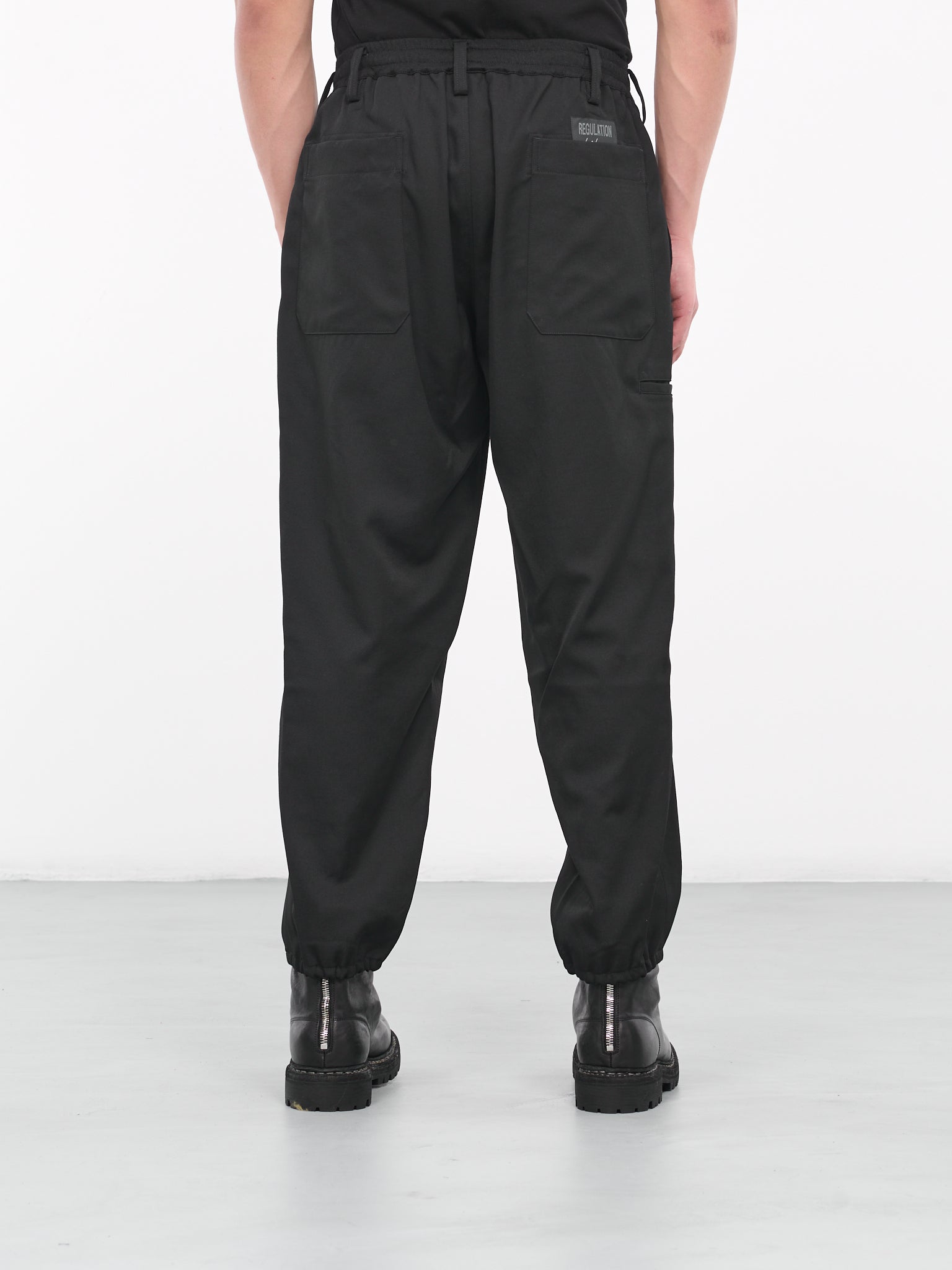 Wool Gabardine Pants (HJ-P02-140-1-BLACK)
