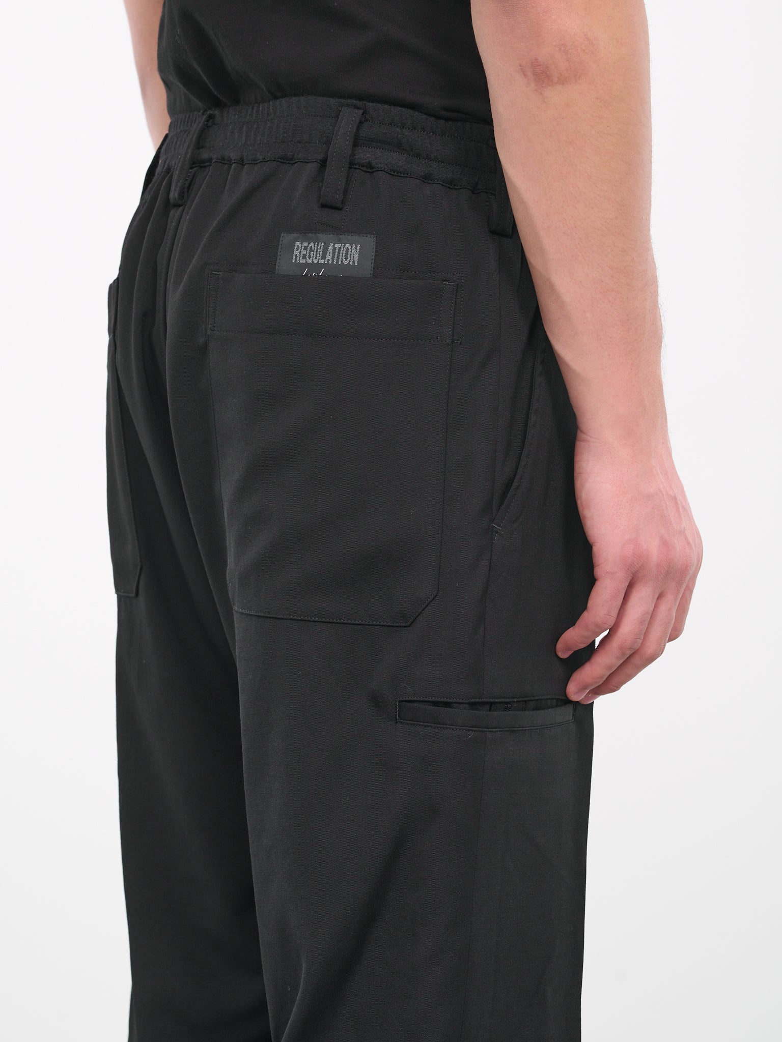 Wool Gabardine Pants (HJ-P02-140-1-BLACK)