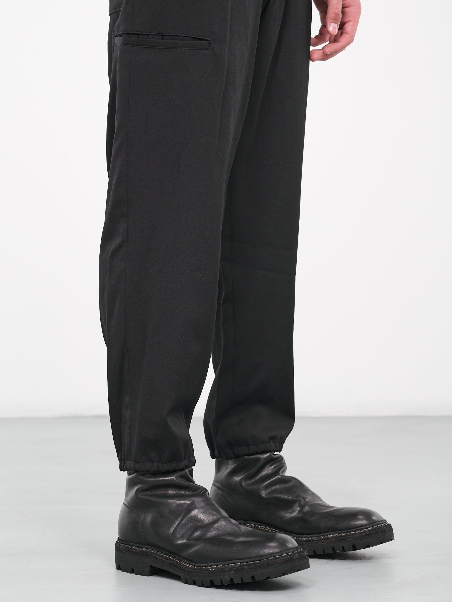 Wool Gabardine Pants (HJ-P02-140-1-BLACK)