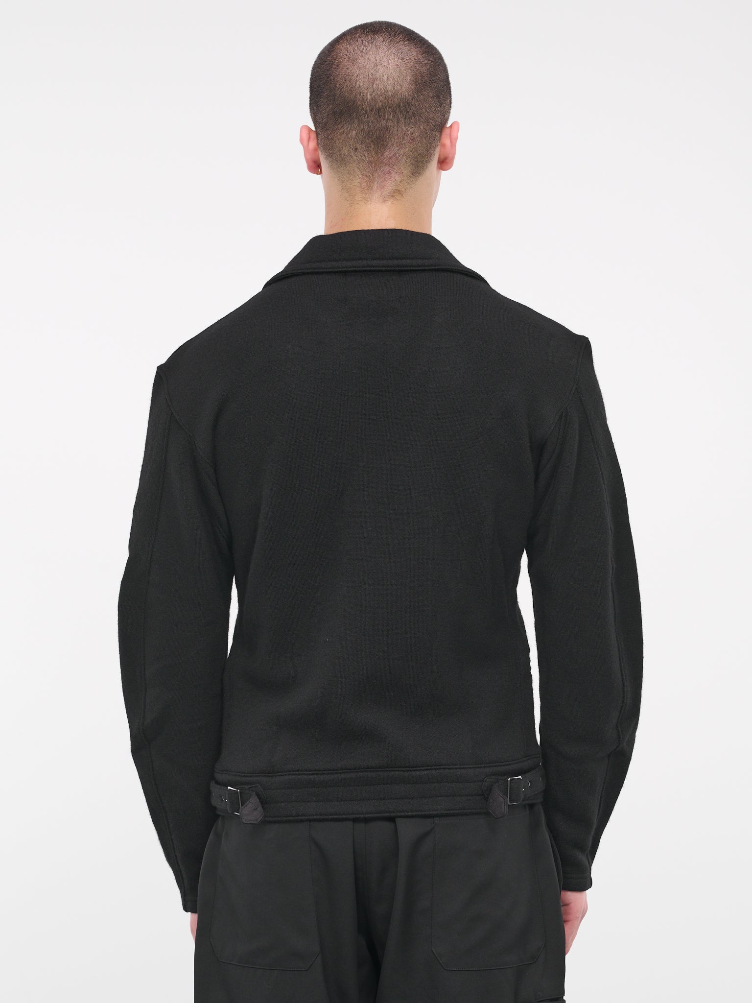 Felt Biker Jacket (HJ-T56-176-1-BLACK)