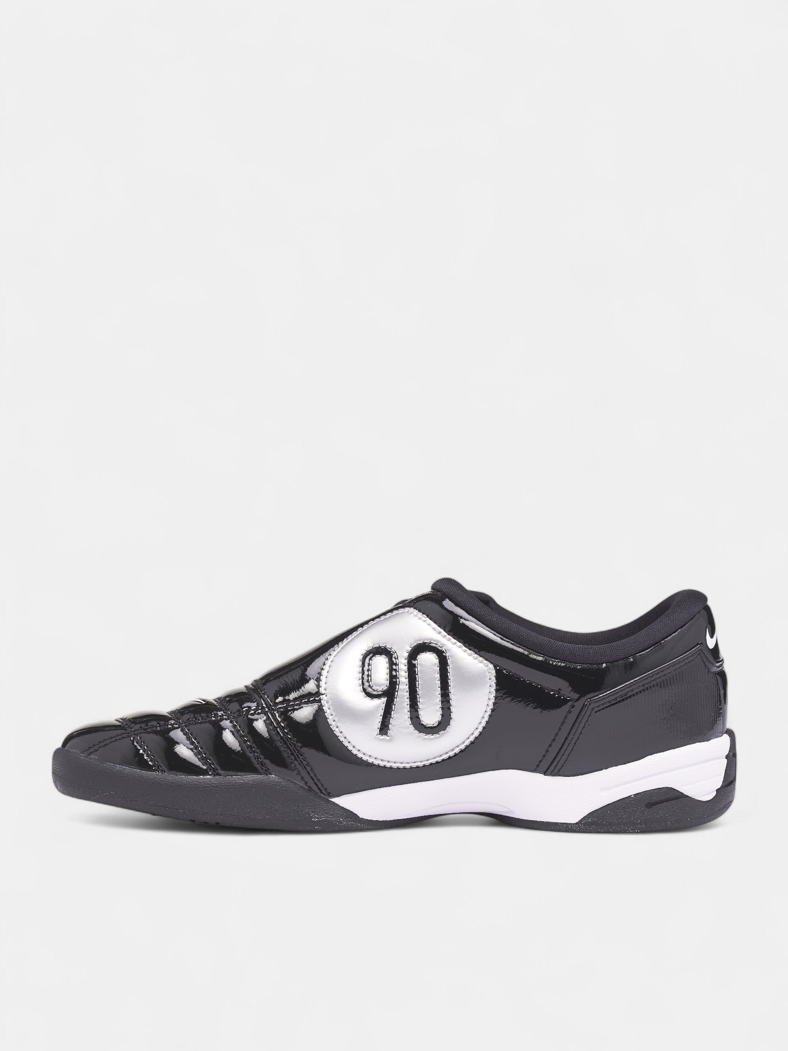Black Glossy Total 90 Sneakers (HJ9351-001-BLACK-WHITE-SILVER)