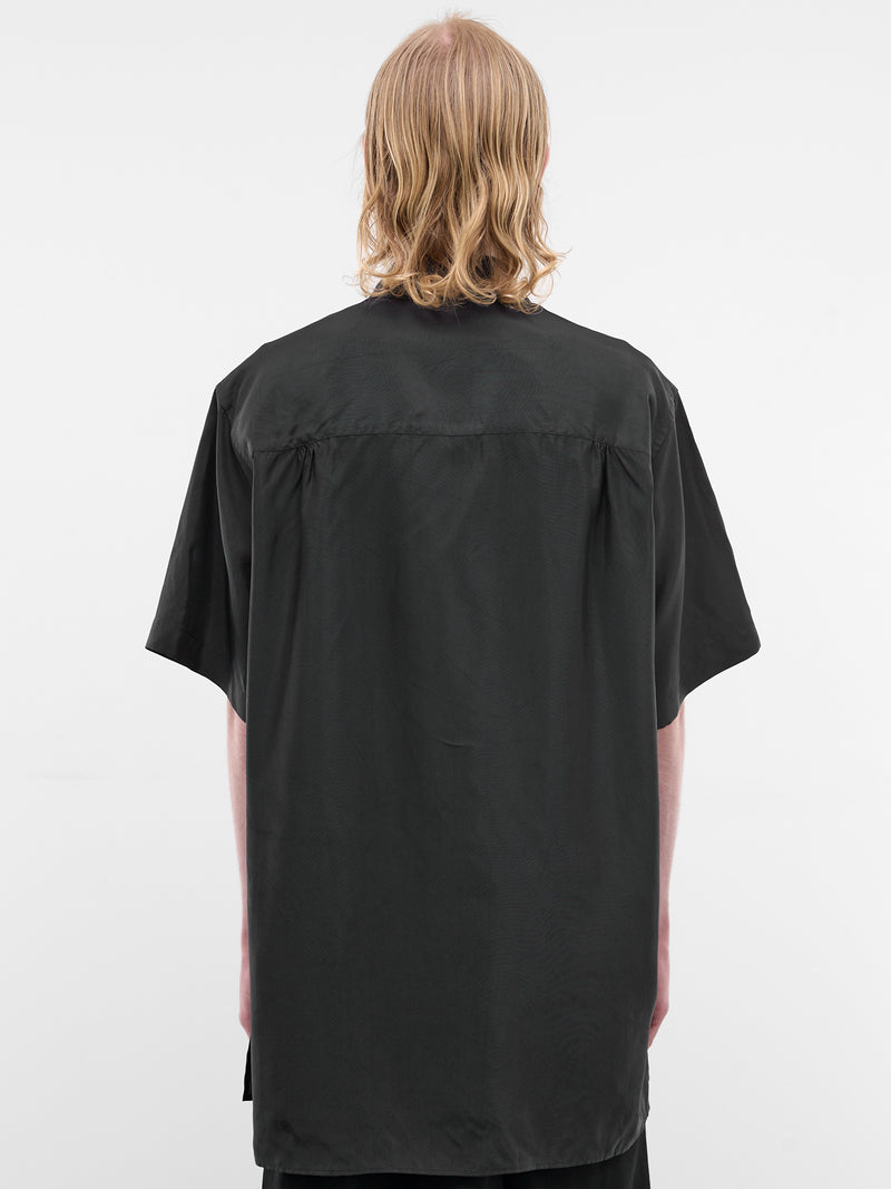 Black Taffeta Oversized Shirt (HK-B10-200-1-BLACK)