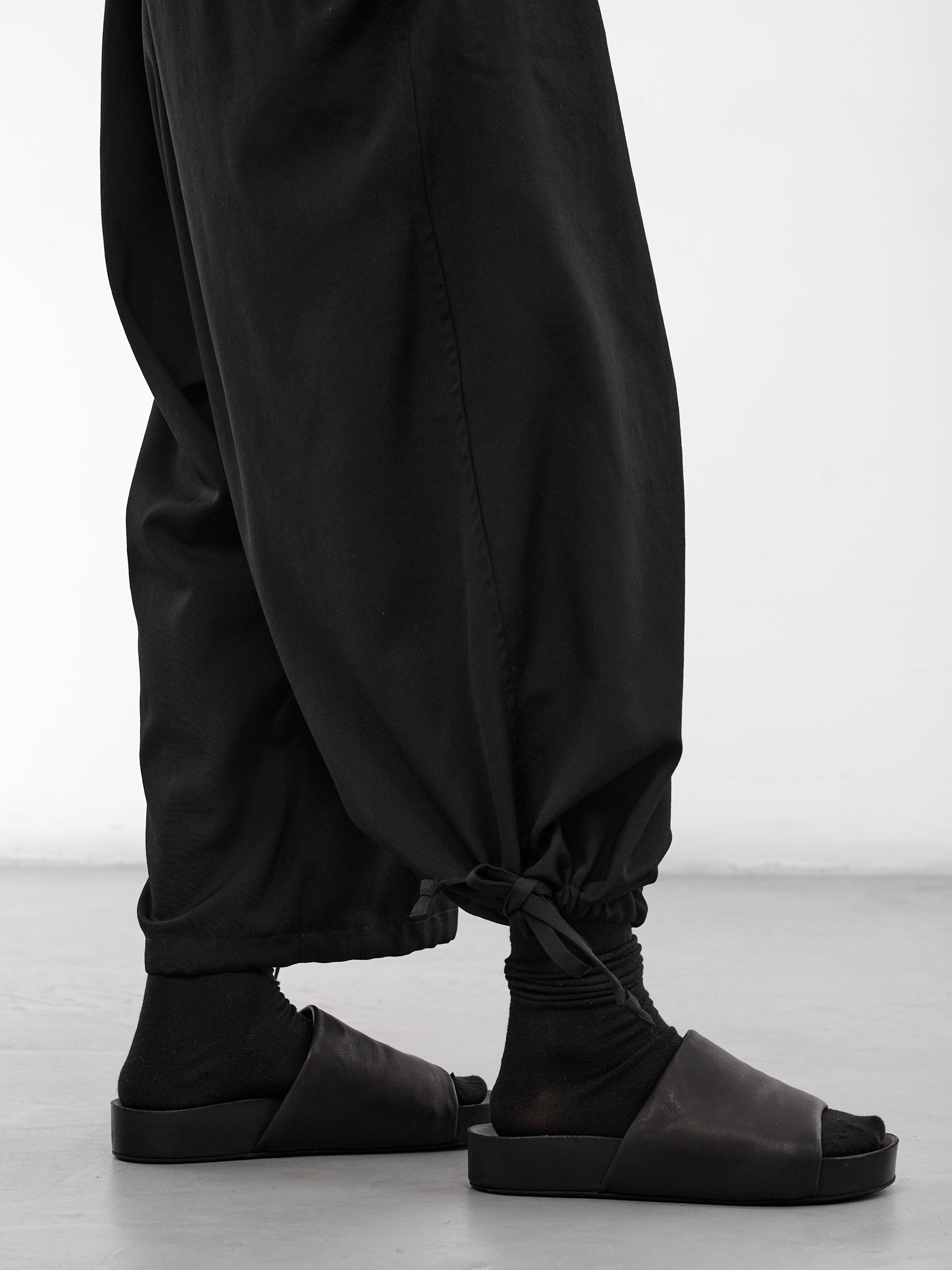 Black Wool Gabardine Jumpsuit (HK-D03-100-2-BLACK)