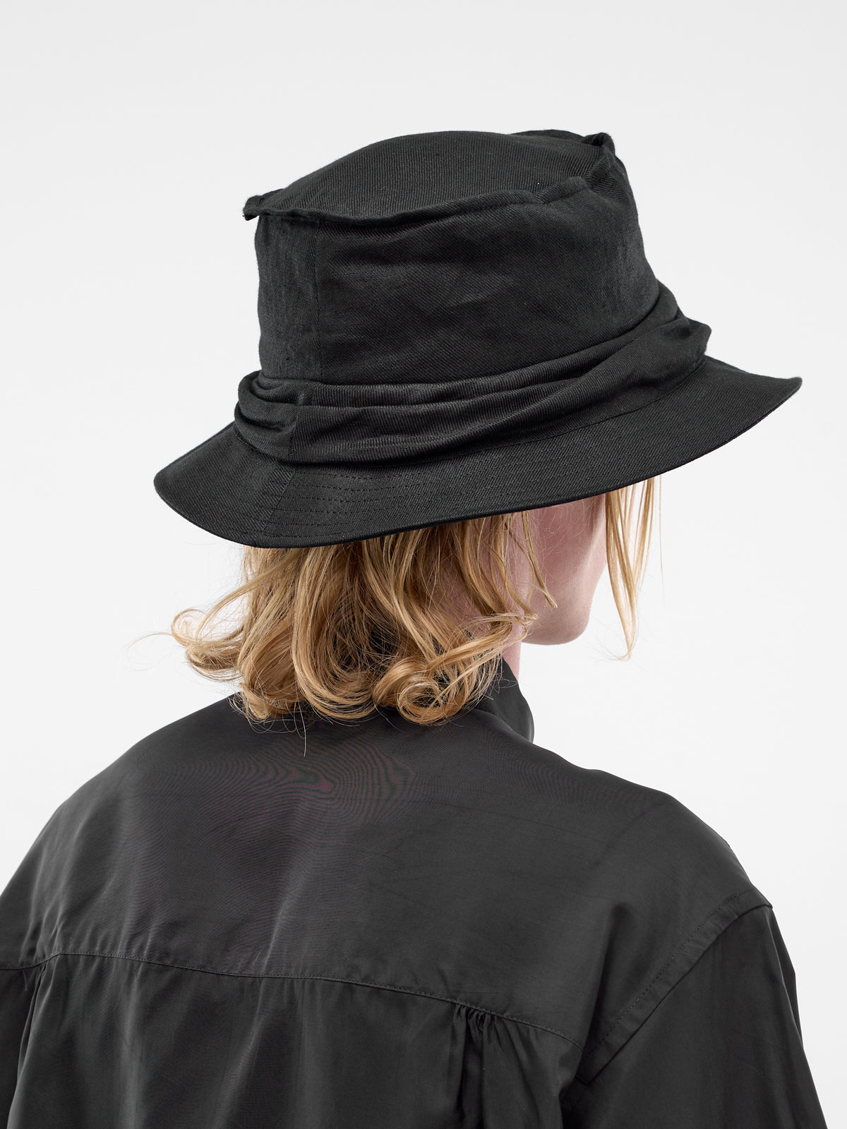 Black Flax Bucket Hat (HK-H07-361-3-BLACK)
