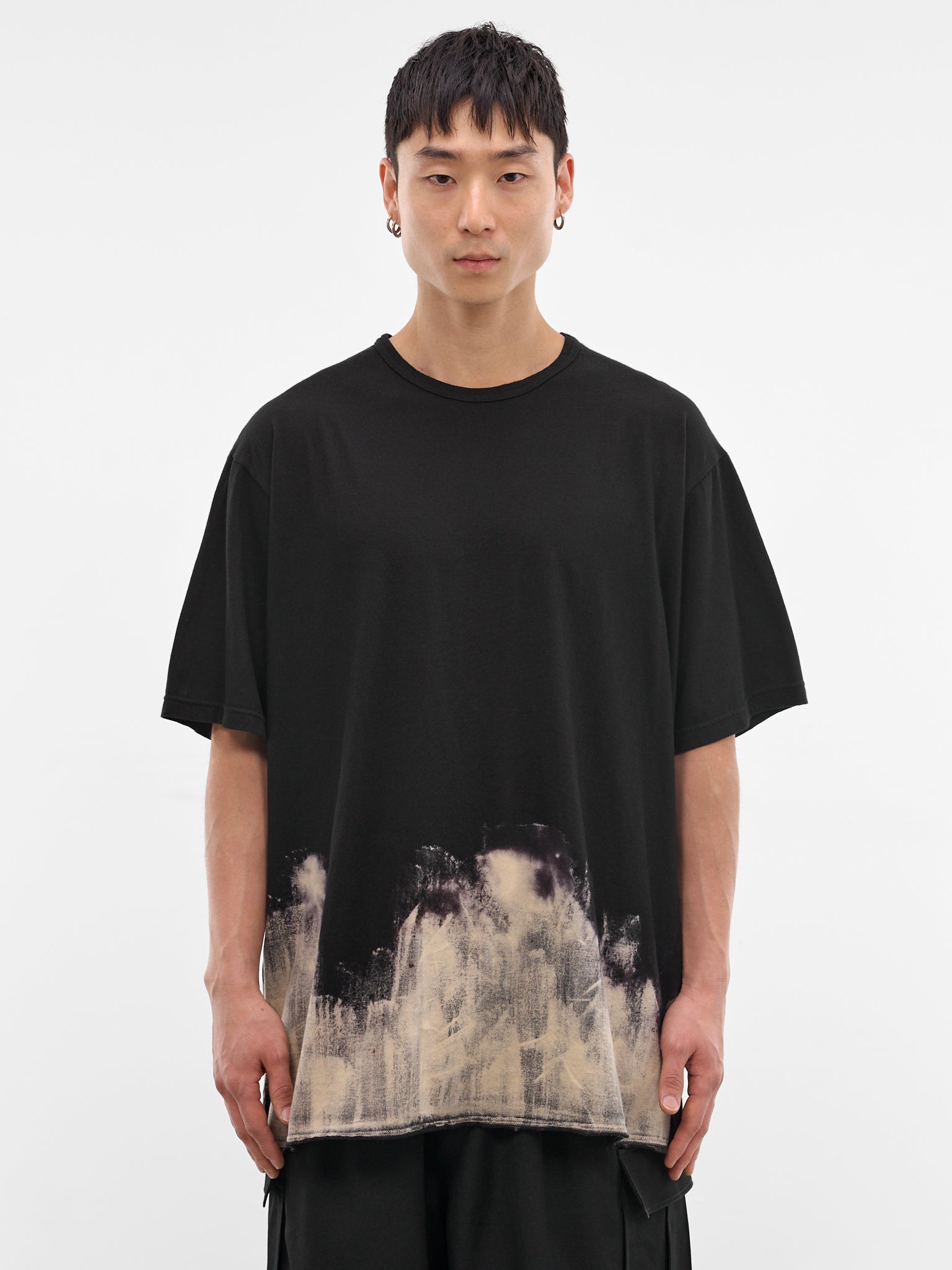 Black Blurred Discharge Tee (HK-T12-082-BLACK)
