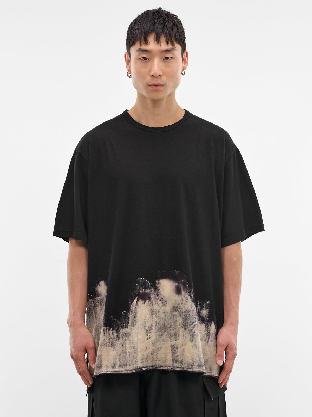 Black Blurred Discharge Tee (HK-T12-082-BLACK)