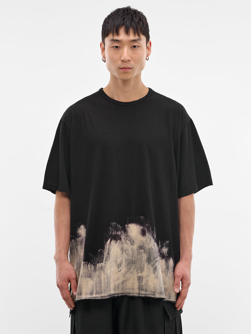 Black Blurred Discharge Tee (HK-T12-082-BLACK)