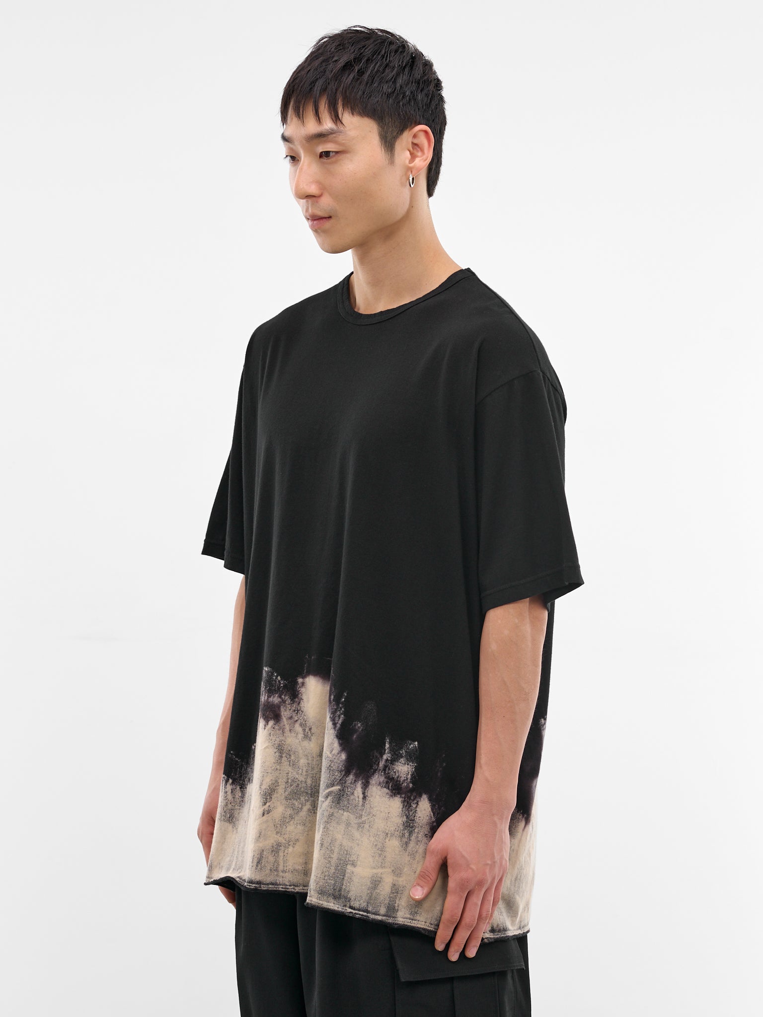 Black Blurred Discharge Tee (HK-T12-082-BLACK)