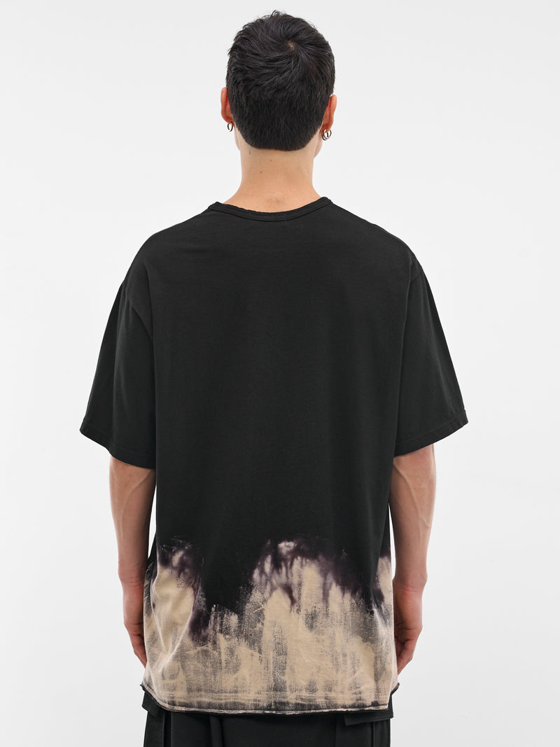 Black Blurred Discharge Tee (HK-T12-082-BLACK)
