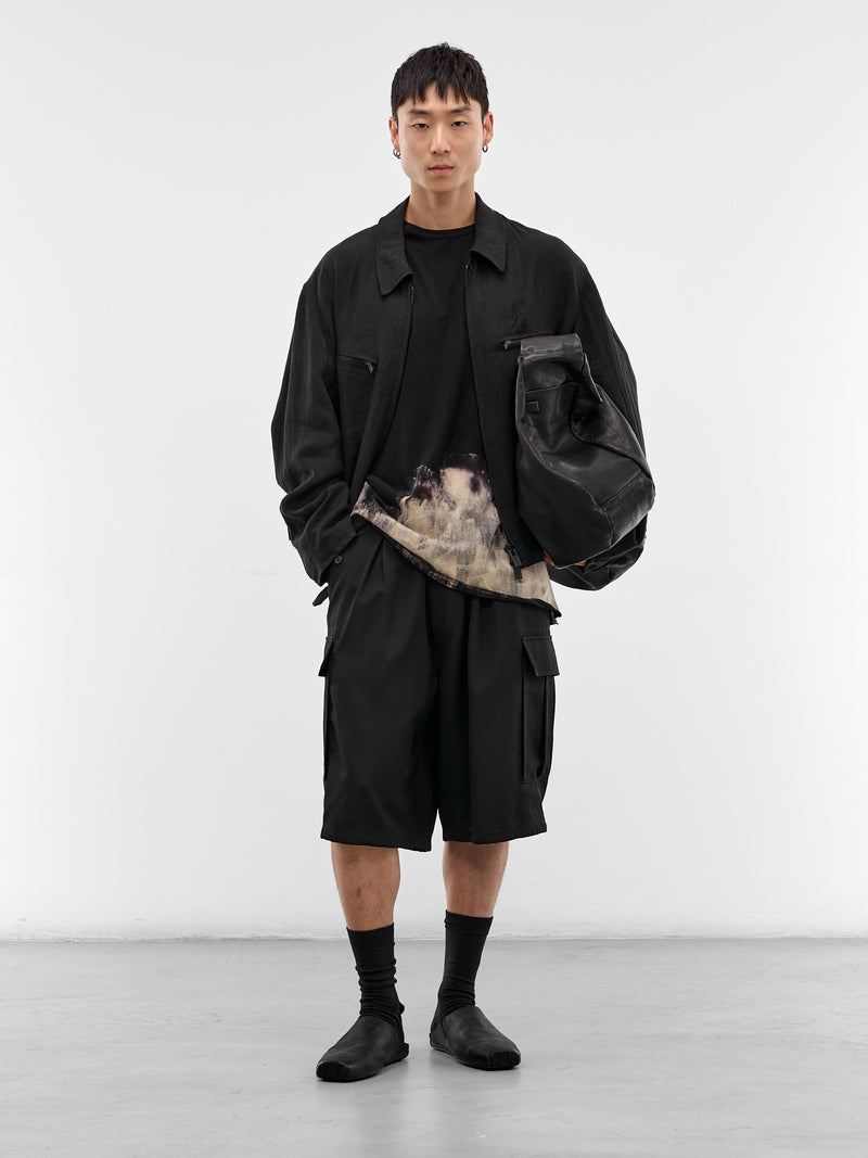 Black Blurred Discharge Tee (HK-T12-082-BLACK)