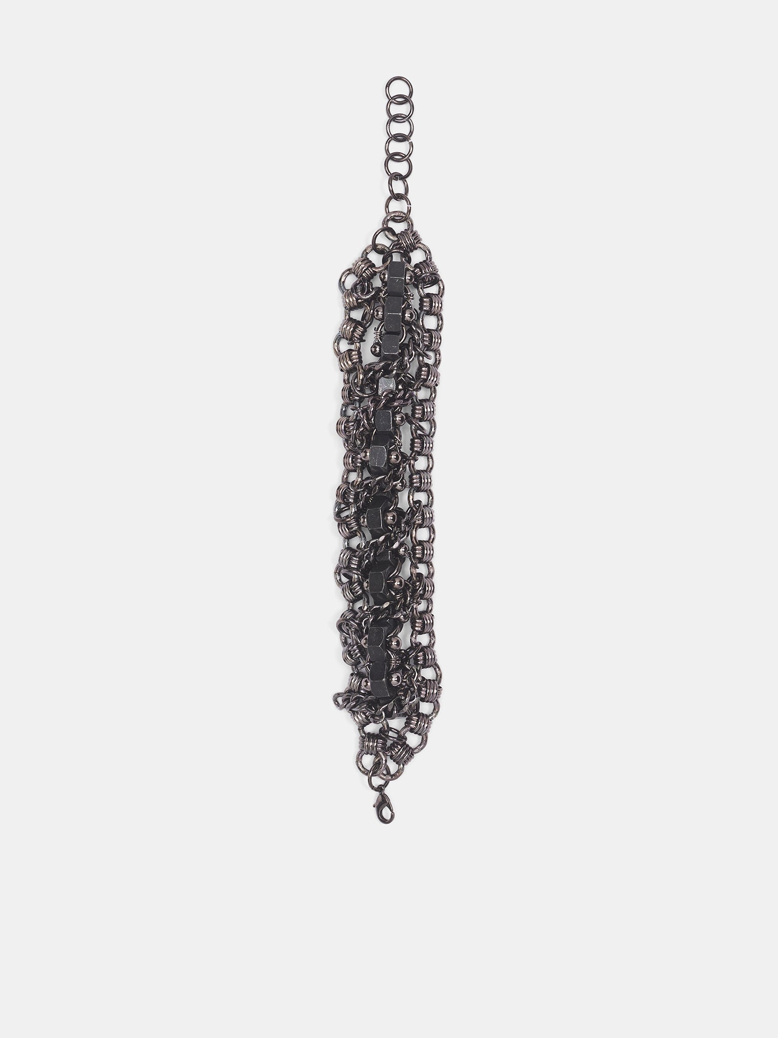 Multi-Chain Gear Metal Bracelet (HL-A84-957-SILVER)