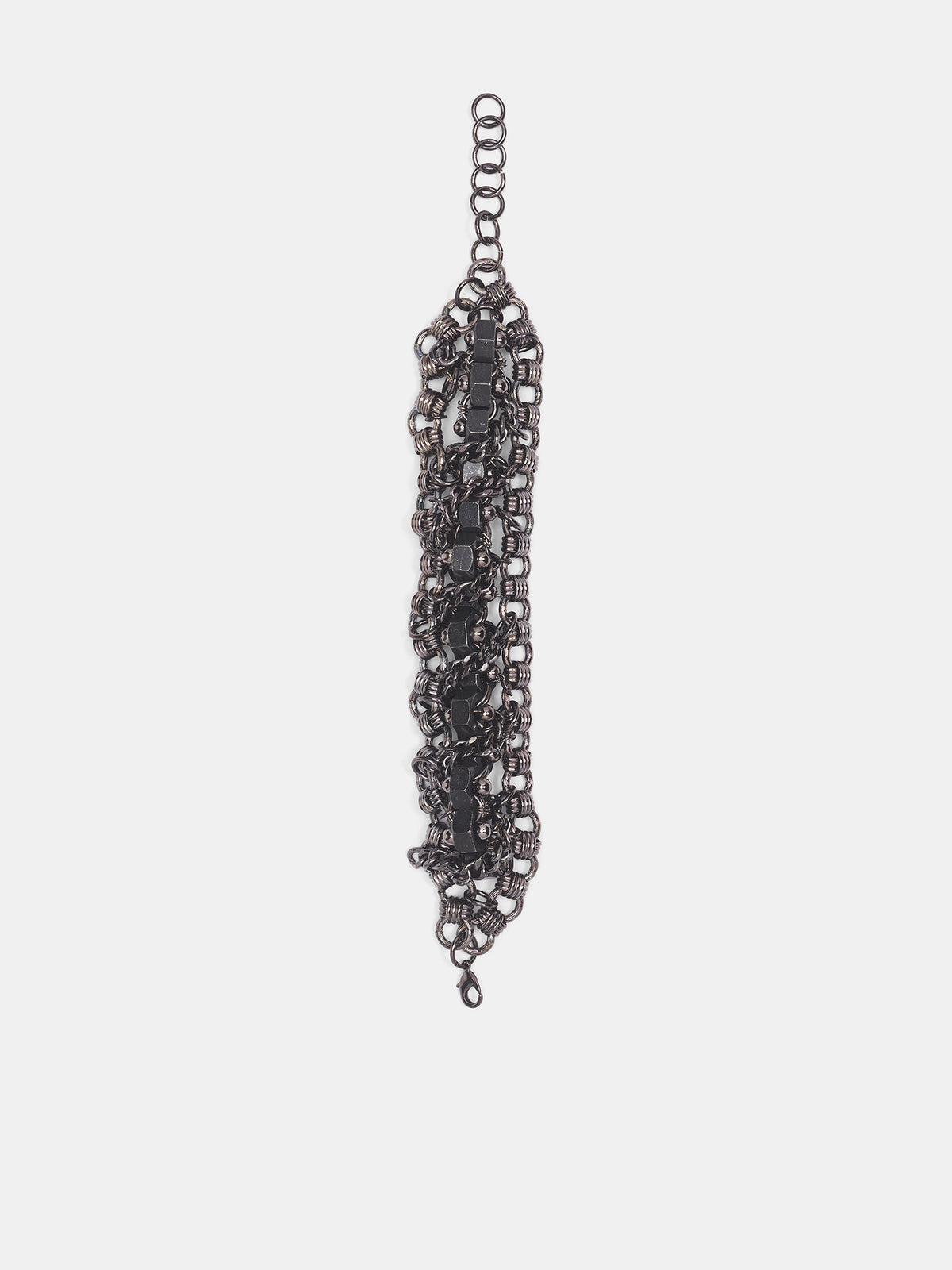 Multi-Chain Gear Metal Bracelet (HL-A84-957-SILVER)