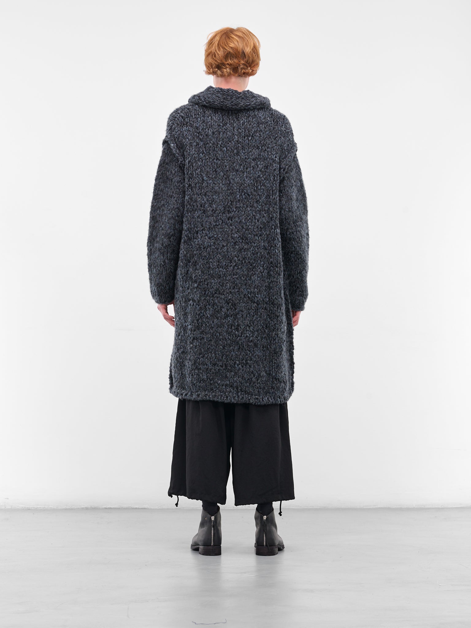 Blue Knit Oversized Long Cardigan (HL-K91-981-BLUE)