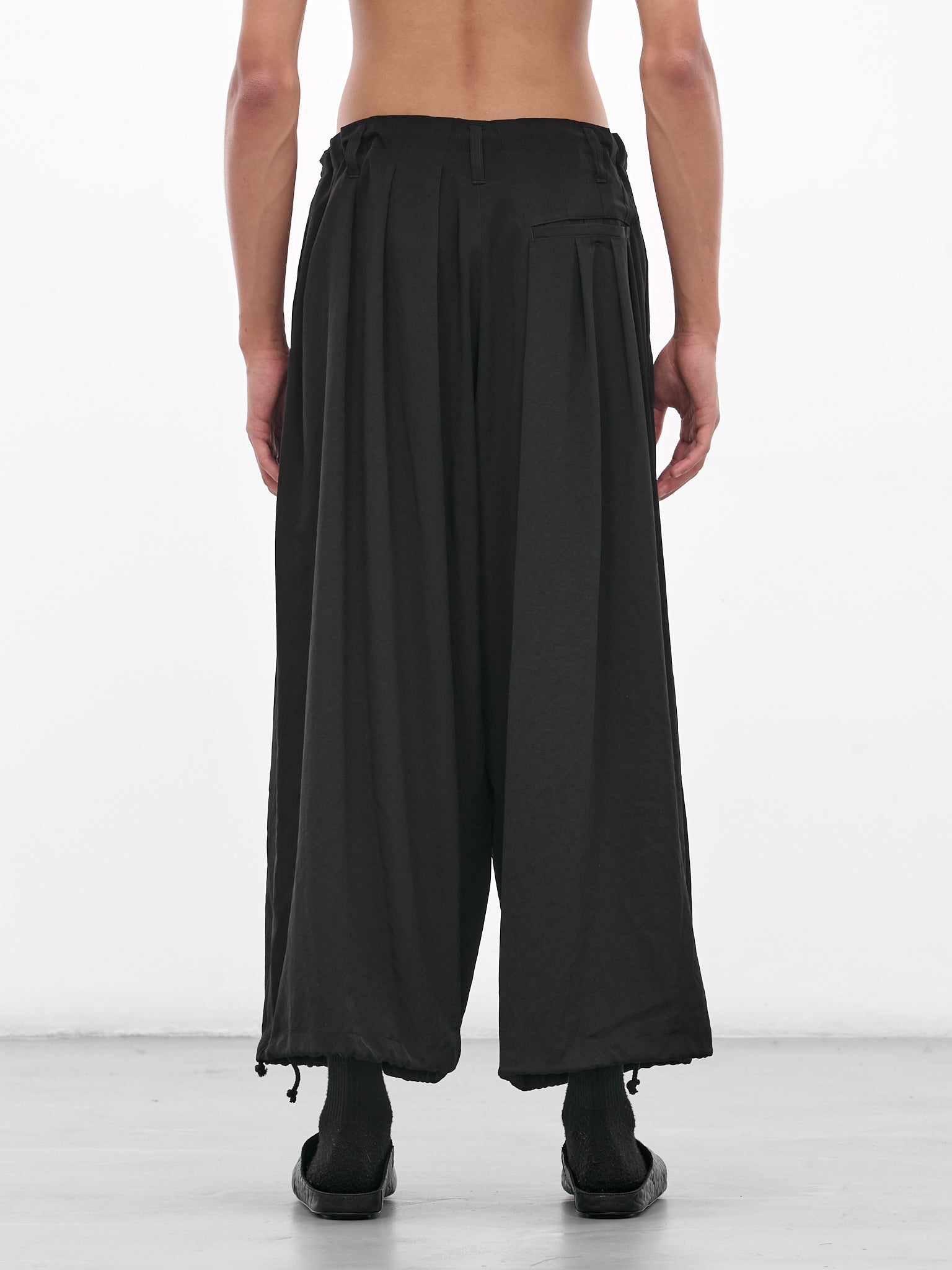 Black Wide Tuxedo Balloon Pants (HL-P14-500-1-BLACK)