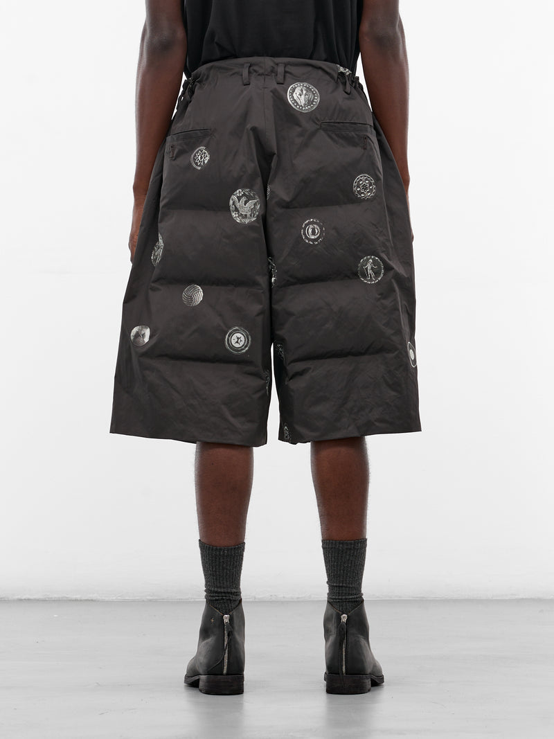 Black Graphic Padded Shorts (HL-P63-933-BLACK)