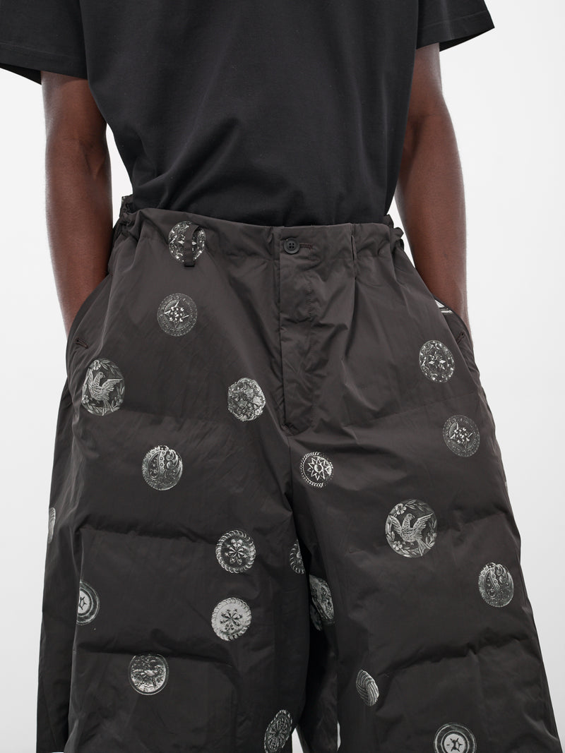 Black Graphic Padded Shorts (HL-P63-933-BLACK)