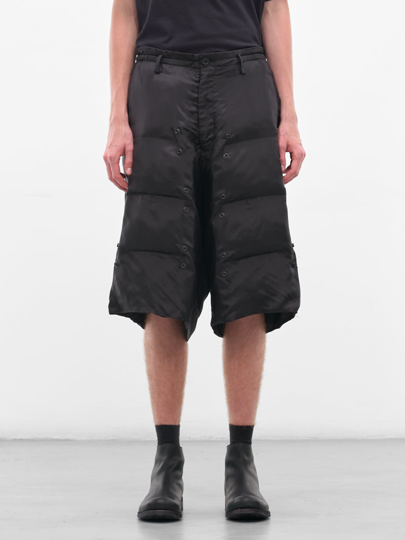 Black Quilted Padded Shorts (HL-P77-225-BLACK)