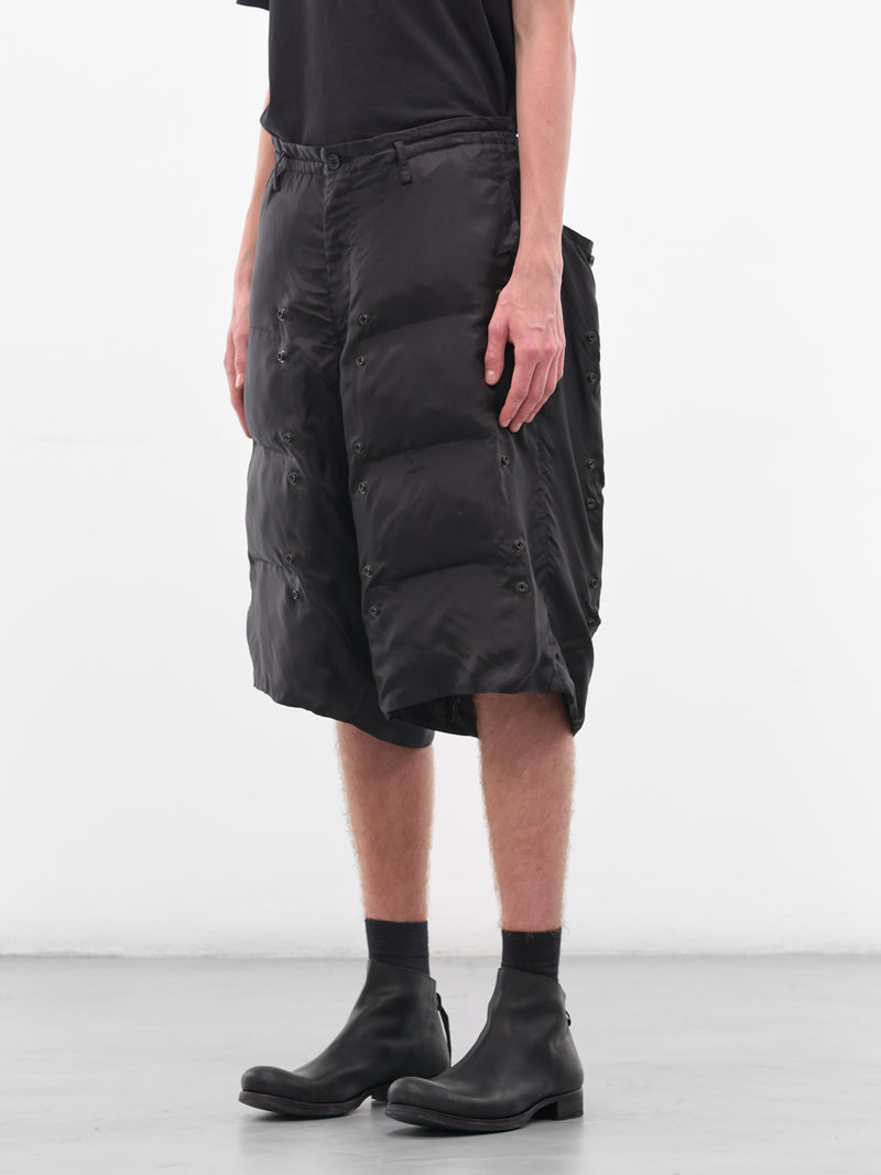 Black Quilted Padded Shorts (HL-P77-225-BLACK)