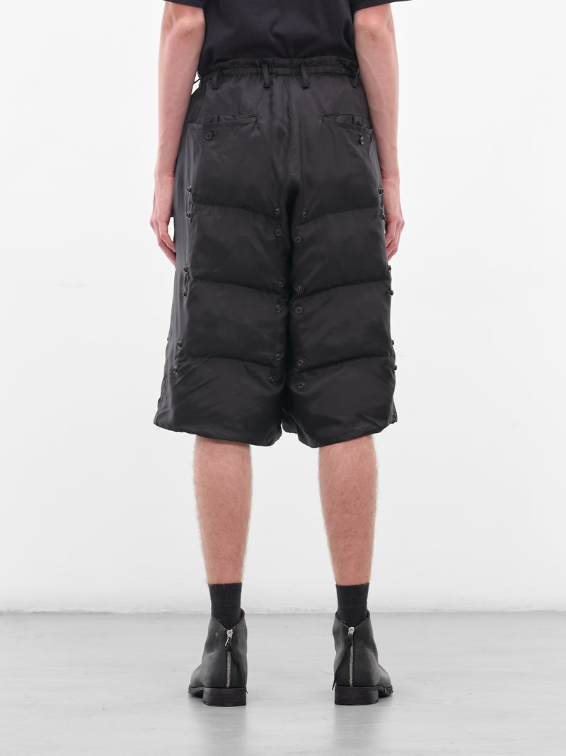 Black Quilted Padded Shorts (HL-P77-225-BLACK)