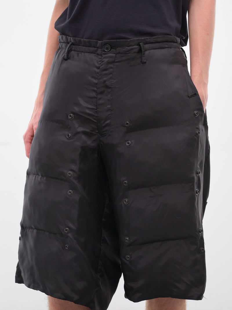 Black Quilted Padded Shorts (HL-P77-225-BLACK)