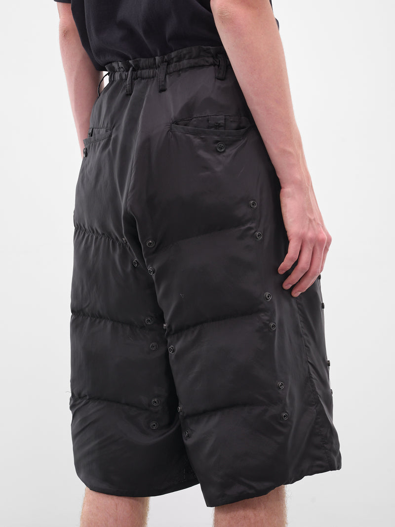Black Quilted Padded Shorts (HL-P77-225-BLACK)