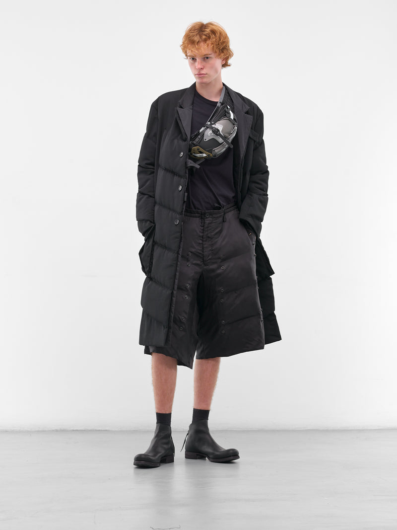 Black Quilted Padded Shorts (HL-P77-225-BLACK)